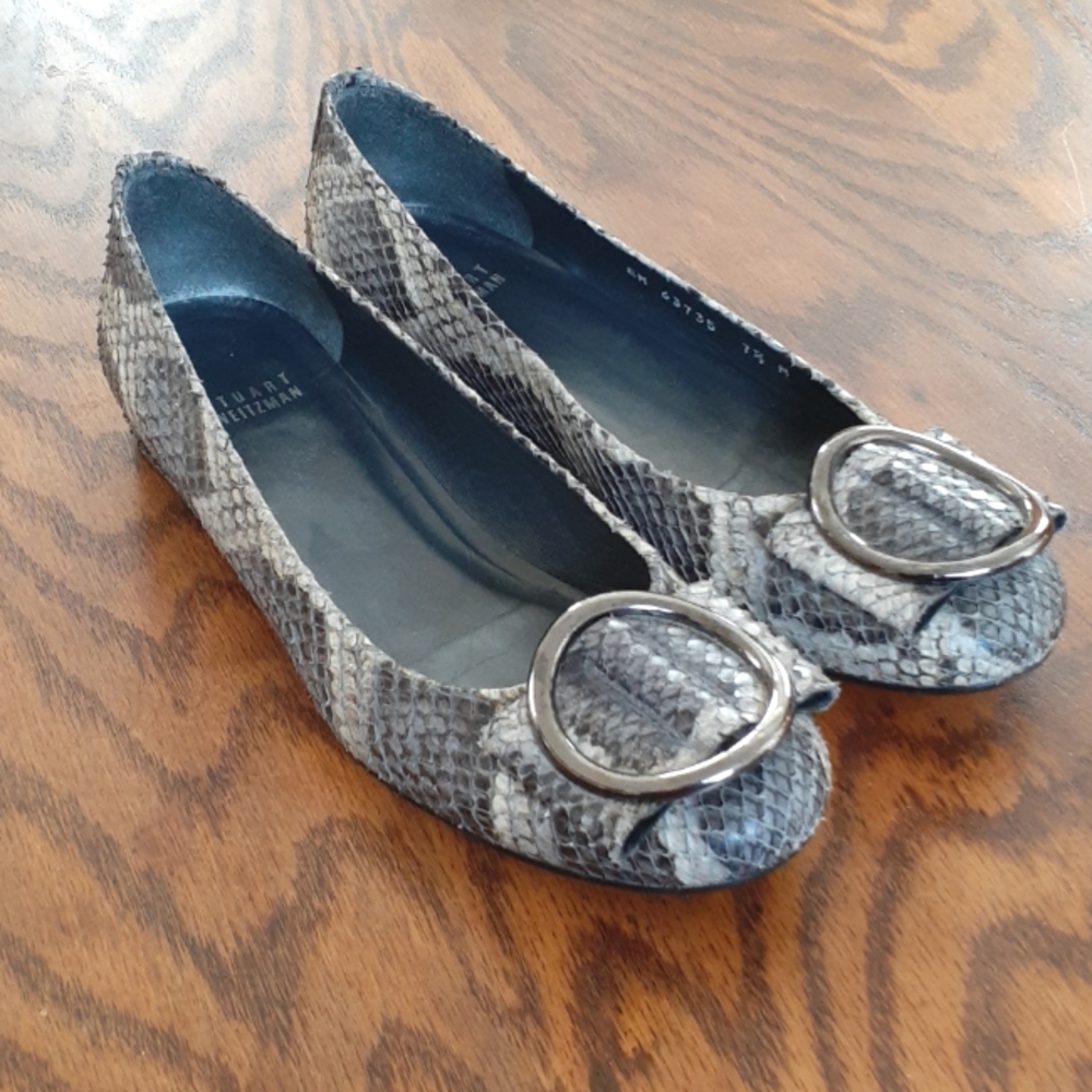 Stuart Weitzman Genuine Python Snakeskin Designer… - image 1